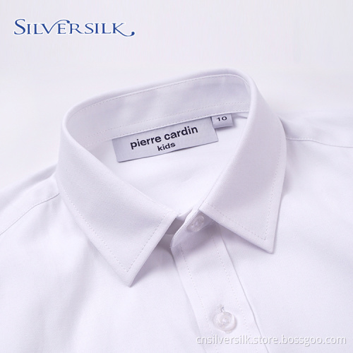 Breathable Herringbone White TC Long Sleeve Wedding Shirts